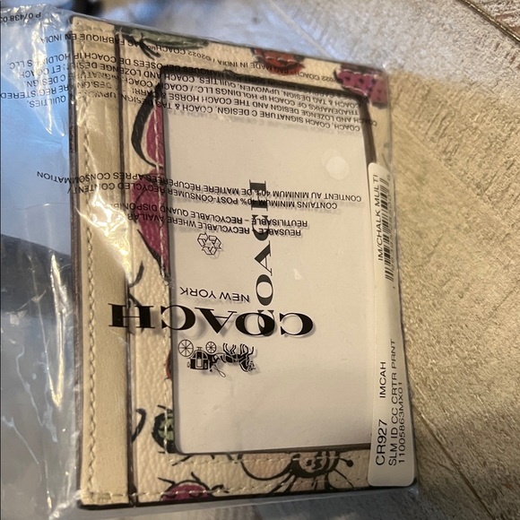 Coach Multicolor Insect Card Holder - Picture 2 of 5